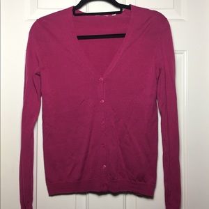 Uniqlo fuchsia cardigan
